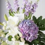 Hydrangea and Purple Matthiola