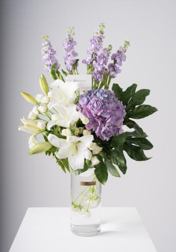 Hydrangea and Purple Matthiola