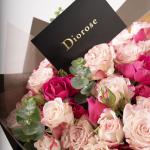 Fuchsia Kissed Pink - Spray Rose Bouquet with Eucalyptus