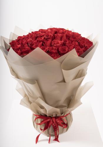 100 Red Roses Bouquet with Custom Wrapping